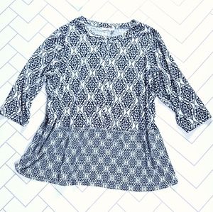Croft & Barrow Patterned Plus Size Tunic 2X